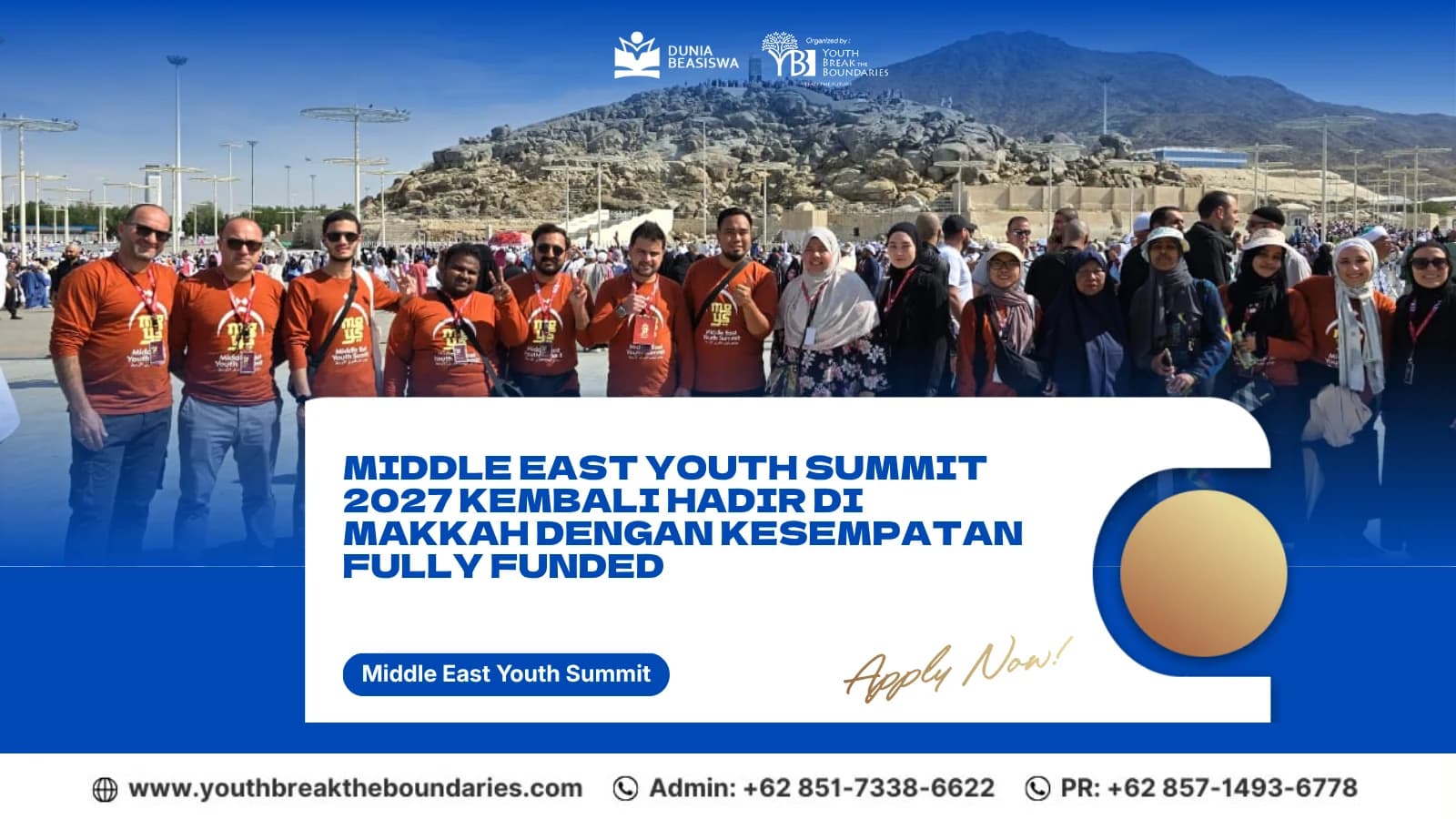 Middle East Youth Summit 2027 Kembali Hadir di Makkah dengan Kesempatan Fully Funded